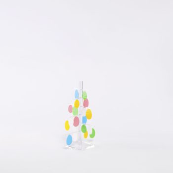 Albero in plexiglass Sabri Pasqua uova colorate 30cm - 20 decori