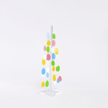Albero in plexiglass Sabri Pasqua uova colorate 50cm -24 decori