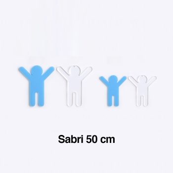 DECORI degli AUGURI BAMBINI Celeste per  albero Sabri / Altezza 50cm / 24 pezzi