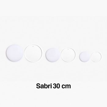 DECORI del NATALE cerchi bianco opale per alberi Sabri 30 cm 20 pezzi