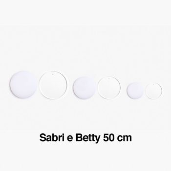 DECORI del NATALE cerchi bianchi opale per alberi Sabri e Betty / Altezza 30 cm - 20 pezzi