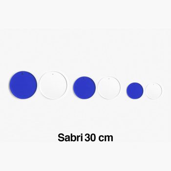 DECORI del NATALE cerchi Blu per Alberi Sabri 30 cm 20 pezzi