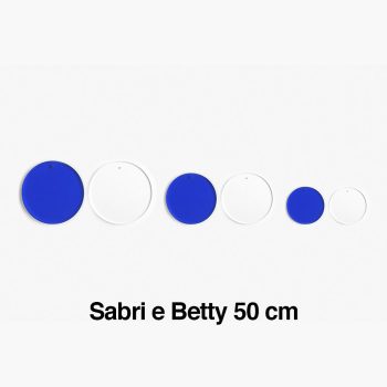 DECORI del NATALE cerchi Blu per Alberi Sabri e Betty / Altezza 50 cm - 26 pezzi