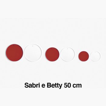 DECORI del NATALE Cerchi rossi per alberi Sabri e Betty / Altezza 50 cm - 26 pezzi