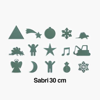 DECORI del NATALE Formine verdi per alberi Sabri 30 cm