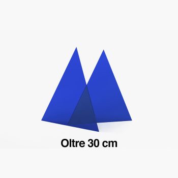 DECORI del NATALE triangoli blu per albero Oltre / Altezza 30 cm - 2 pezzi