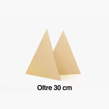 DECORI del NATALE Triangoli Oro specchiato per albero Oltre / Altezza 30 cm - 2 pezzi