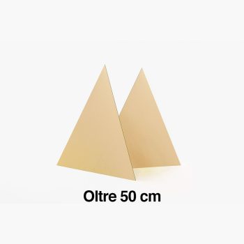 DECORI del NATALE Triangoli Oro specchiato per albero Oltre / Altezza 50 cm - 2 pezzi