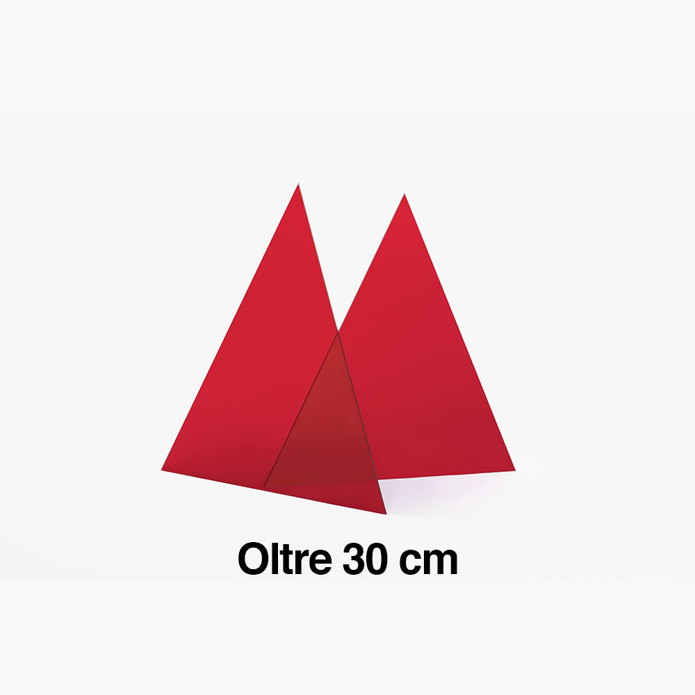 DECORI del NATALE Triangoli Rossi per albero Oltre / Altezza 30 cm - 2 pezzi