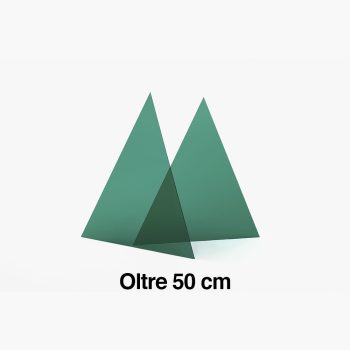 DECORI del NATALE triangoli Verdi per albero Oltre / Altezza 50 cm - 2 pezzi