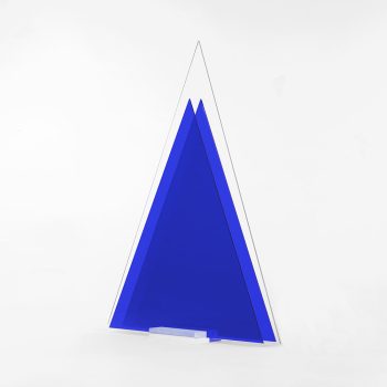 ALBERO DI NATALE IN PLEXIGLASS TRASPARENTE OLTRE color Blu trasparente: Eleganza senza Tempo