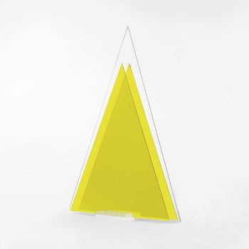 ALBERO DI NATALE IN PLEXIGLASS TRASPARENTE OLTRE color Giallo trasparente: Eleganza senza Tempo