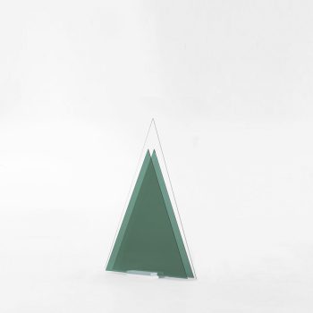 Albero di Natale in plexiglass trasparente Oltre color verde trasparente: eleganza senza tempo - Altezza 30 cm