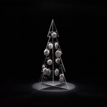 Albero di Natale in plexiglass trasparente Betty cerchi scrivibili 50 cm