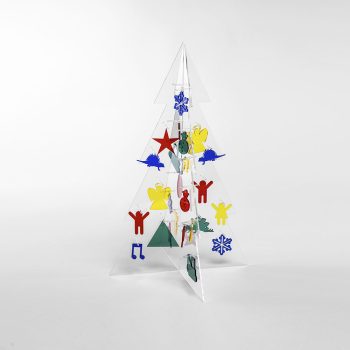 ALBERO IN PLEXIGLASS SABRI FORMINE Multicolor AUGURI NATALE da 50cm: Trasforma la tua casa in un mondo incantato di colori e magia festiva