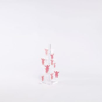 ALBERO IN PLEXIGLASS SABRI AUGURI PER BAMBINE da 30cm: Celebra i momenti indimenticabili con dolcezza