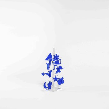 ALBERO IN PLEXIGLASS SABRI FORMINE Blu AUGURI NATALE da 30cm: Trasforma la tua casa in un mondo incantato di colori e magia festiva