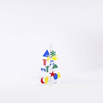 ALBERO IN PLEXIGLASS SABRI FORMINE Multicolor AUGURI NATALE da 30cm: Trasforma la tua casa in un mondo incantato di colori e magia festiva