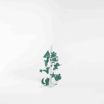 ALBERO IN PLEXIGLASS SABRI FORMINE Verdi AUGURI NATALE da 50cm: Trasforma la tua casa in un mondo incantato di colori e magia festiva