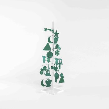 ALBERO IN PLEXIGLASS SABRI FORMINE Verdi AUGURI NATALE da 50cm: Trasforma la tua casa in un mondo incantato di colori e magia festiva