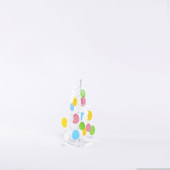 Albero in plexiglass Sabri PASQUA uova colorate e coniglietti 30cm