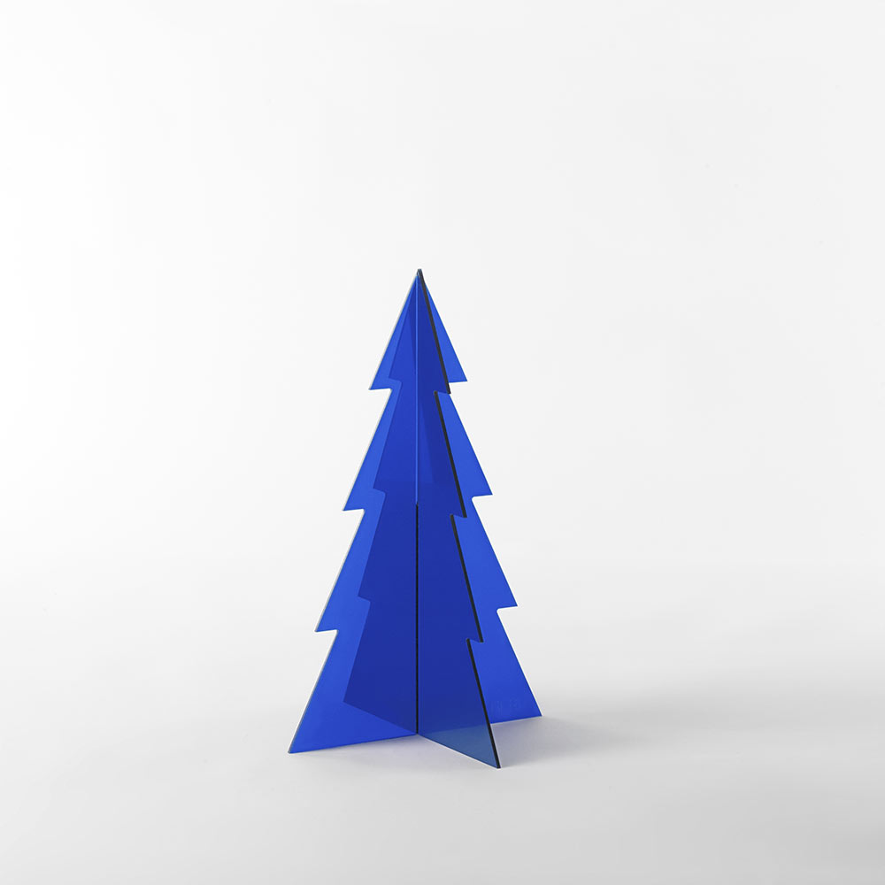 ALBERO NATALIZIO IN PLEXIGLASS LITTLE BETTY: Eleganza e Tradizione in Blu trasparente