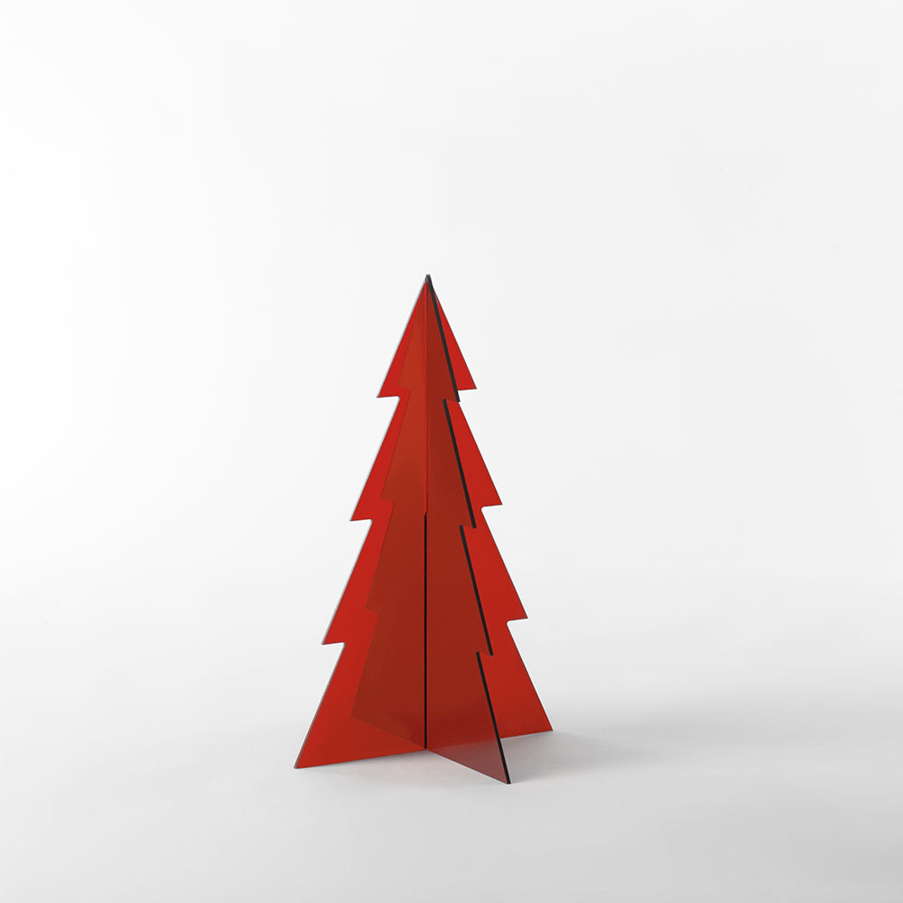 ALBERO NATALIZIO IN PLEXIGLASS LITTLE BETTY: Eleganza e Tradizione in Rossa trasparente